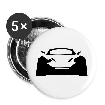 Auto - Buttons groß 56 mm (5er Pack) - Weiß - Vorne