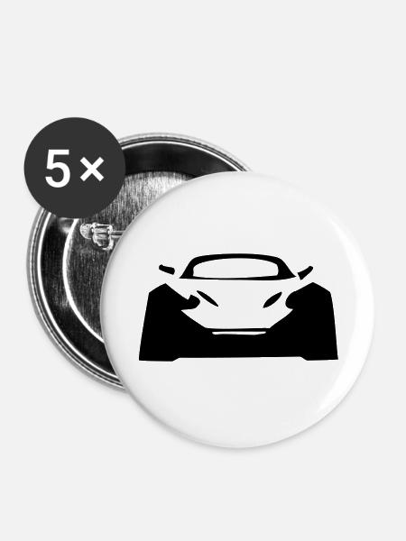 Auto - Buttons groß 56 mm (5er Pack) - Weiß