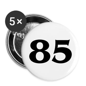 Zahl 85 - Buttons large 2.2''/56 mm (5-pack) - white - Front