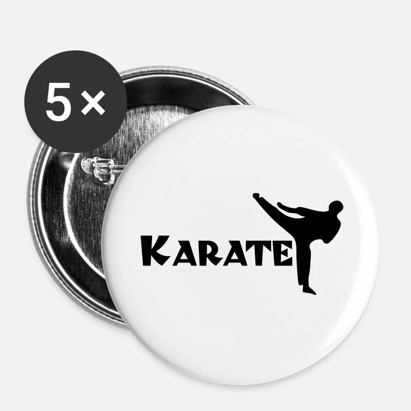 karate - Buttons large 2.2''/56 mm (5-pack) - white