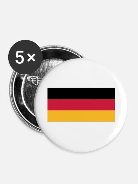 Deutschland - Buttons large 2.2''/56 mm (5-pack) - white