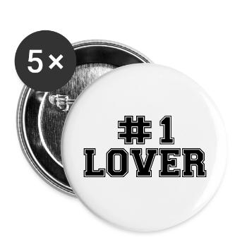 Best Lover - Buttons large 2.2''/56 mm (5-pack) - white - Front