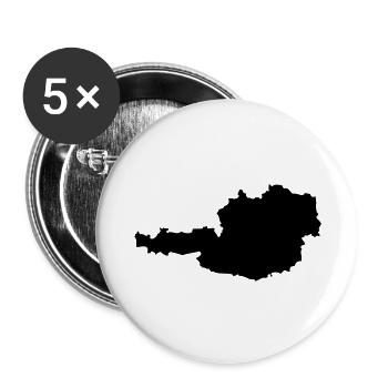 Österreich - Buttons groß 56 mm (5er Pack) - Weiß - Vorne