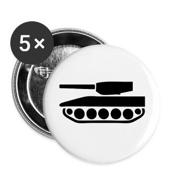 Leopard - Buttons groß 56 mm (5er Pack) - Weiß - Vorne