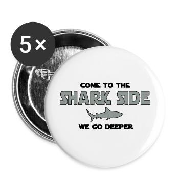 shark - Buttons large 2.2''/56 mm (5-pack) - white - Front