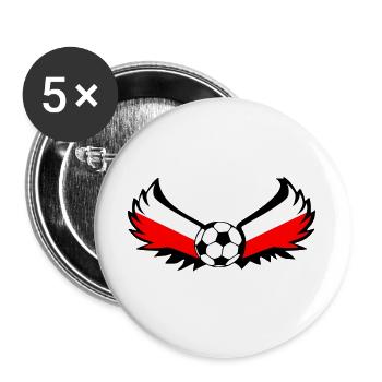 Soccer Poland - Buttons large 2.2''/56 mm (5-pack) - white - Front