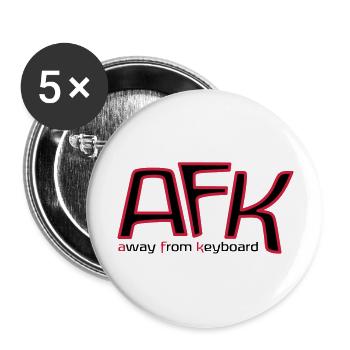 afk_pc_2c - Lot de 5 grands badges (56 mm) - blanc - Devant