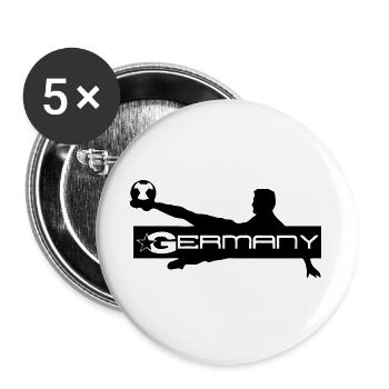 Allemagne Football Allemagne, Coupe du Monde, Sport,Cadeau - Lot de 5 grands badges (56 mm) - blanc - Devant