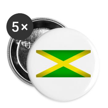 Jamaica (on black) - Buttons large 2.2''/56 mm (5-pack) - white - Front