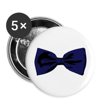 noeud pap - Lot de 5 grands badges (56 mm) - blanc - Devant