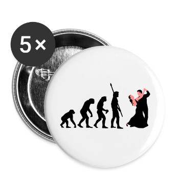 evolution_tanzpaar_a_2c - Buttons groß 56 mm (5er Pack) - Weiß - Vorne