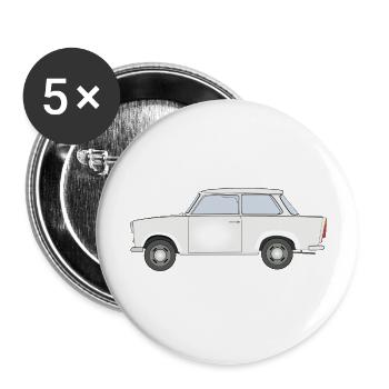  polonais - Lot de 5 grands badges (56 mm) - blanc - Devant