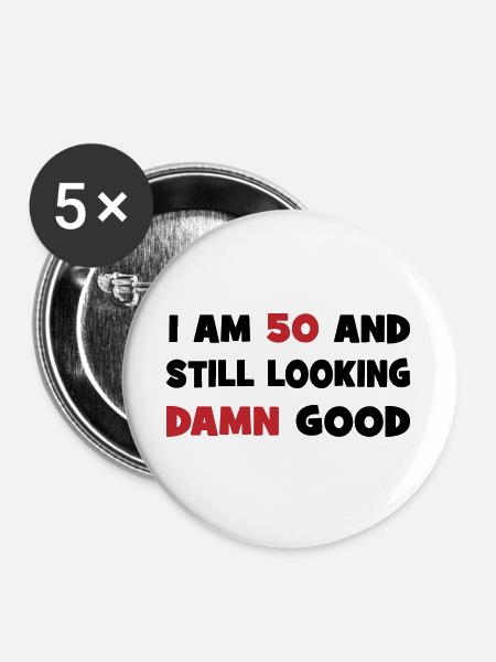 50 - Buttons groß 56 mm (5er Pack) - Weiß