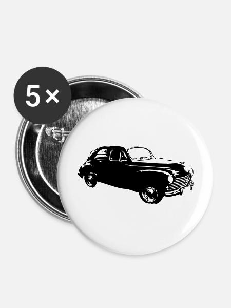Oldtimer 203 OK2 - Buttons groß 56 mm (5er Pack) - Weiß