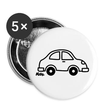 Auto - Buttons groß 56 mm (5er Pack) - Weiß - Vorne