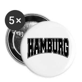 Hamburg College - Buttons groß 56 mm (5er Pack) - Weiß - Vorne