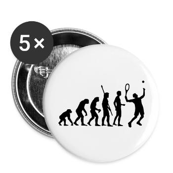 evolution_tennis_b_1c - Buttons groß 56 mm (5er Pack) - Weiß - Vorne