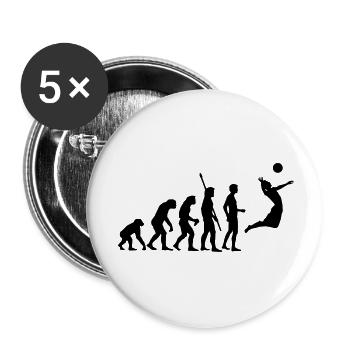 evolution_volleyball - Buttons large 2.2''/56 mm (5-pack) - white - Front
