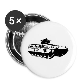 Schützenpanzer Marder - Buttons groß 56 mm (5er Pack) - Weiß - Vorne