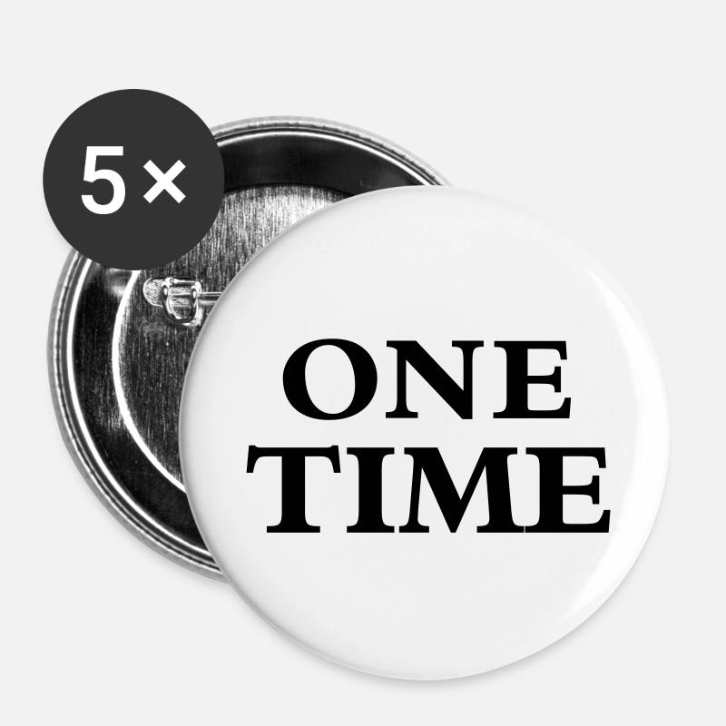 One Time - Buttons large 2.2''/56 mm (5-pack) - white