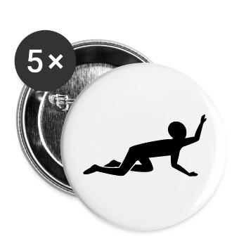 crawling_man - Buttons large 2.2''/56 mm (5-pack) - white - Front