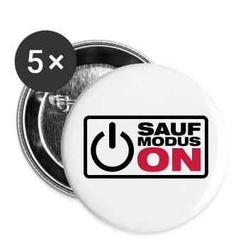 Sauf Modus ON - Buttons groß 56 mm (5er Pack) - Weiß - Vorne