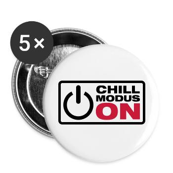 chill_modus_on_f2 - Buttons large 2.2''/56 mm (5-pack) - white - Front