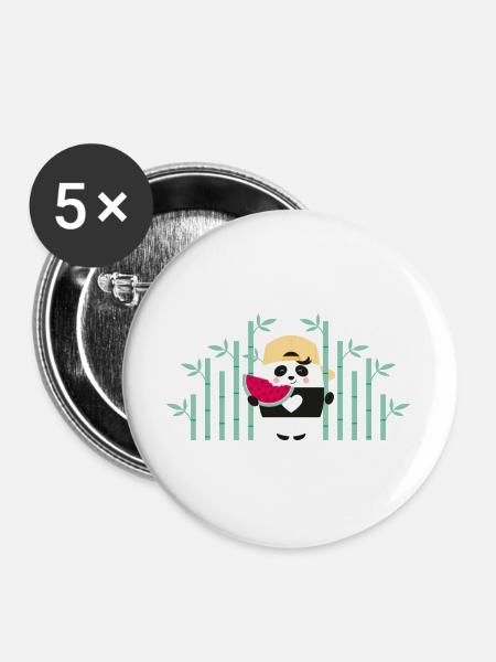 PANDALICIOUS - Buttons groß 56 mm (5er Pack) - Weiß