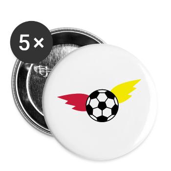 Soccer Flying Ball Flag Championship - Buttons large 2.2''/56 mm (5-pack) - white - Front