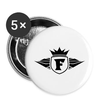 f_letter_f1 - Buttons groß 56 mm (5er Pack) - Weiß - Vorne