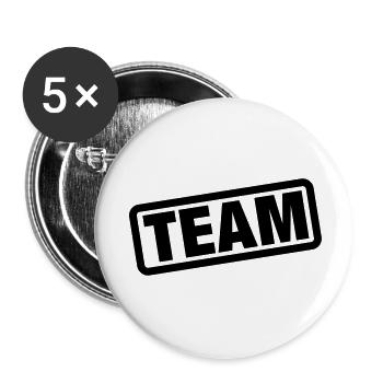 team - Lot de 5 grands badges (56 mm) - blanc - Devant