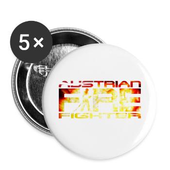 austrian firefighter Logo - Buttons groß 56 mm (5er Pack) - Weiß - Vorne