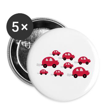 cars_design - Buttons groß 56 mm (5er Pack) - Weiß - Vorne