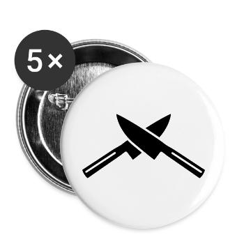 Knife - Buttons large 2.2''/56 mm (5-pack) - white - Front