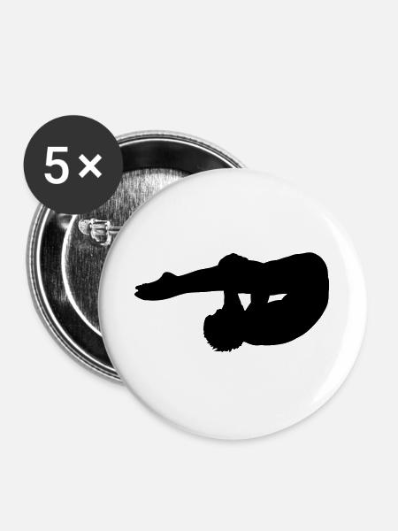 Turmsprung - Buttons groß 56 mm (5er Pack) - Weiß