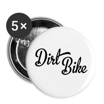 dirt bike - Buttons large 2.2''/56 mm (5-pack) - white - Front