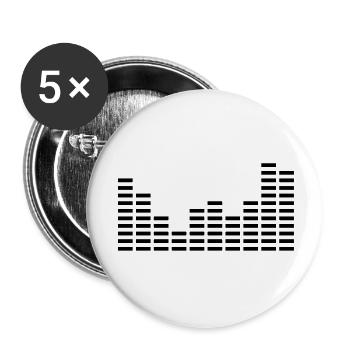music_eq_f1 - Lot de 5 grands badges (56 mm) - blanc - Devant