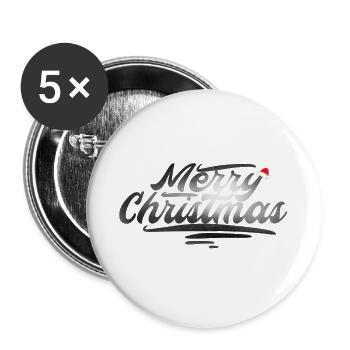 Christmas Christmas gift trend - Buttons large 2.2''/56 mm (5-pack) - white - Front