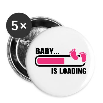 Baby loading - Buttons large 2.2''/56 mm (5-pack) - white - Front
