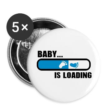 Baby loading - Buttons large 2.2''/56 mm (5-pack) - white - Front