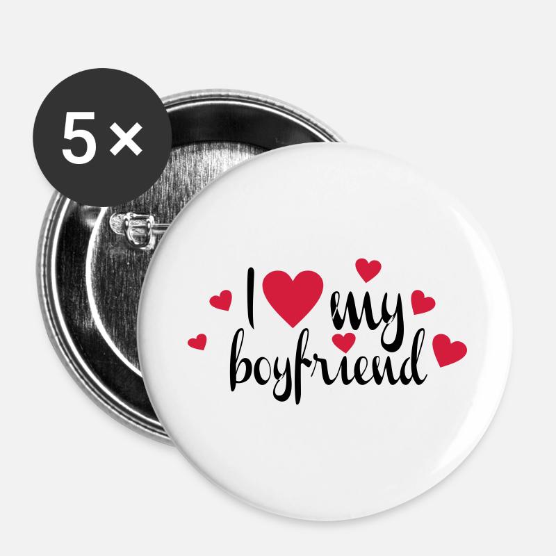 boyfriend - Buttons large 2.2''/56 mm (5-pack) - white