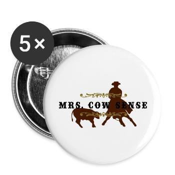 mrs_cowsense_neu - Buttons groß 56 mm (5er Pack) - Weiß - Vorne