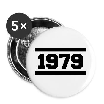 1979 - Buttons groß 56 mm (5er Pack) - Weiß - Vorne