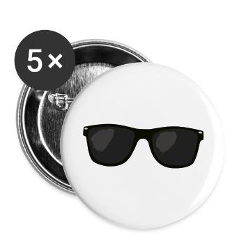 Sonnenbrille SWAG - Buttons groß 56 mm (5er Pack) - Weiß - Vorne