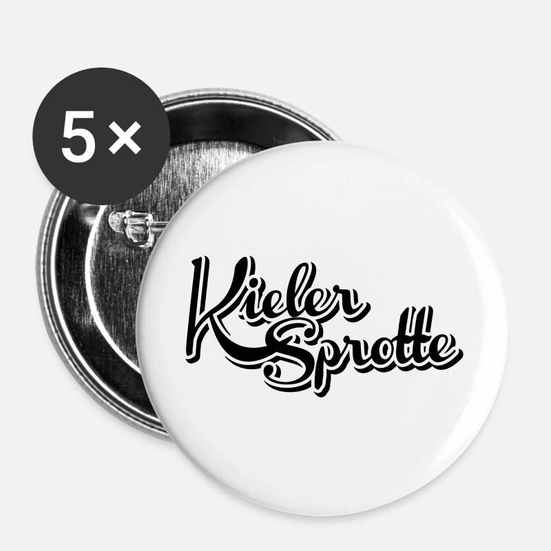 KielerSprotte - Buttons large 2.2''/56 mm (5-pack) - white