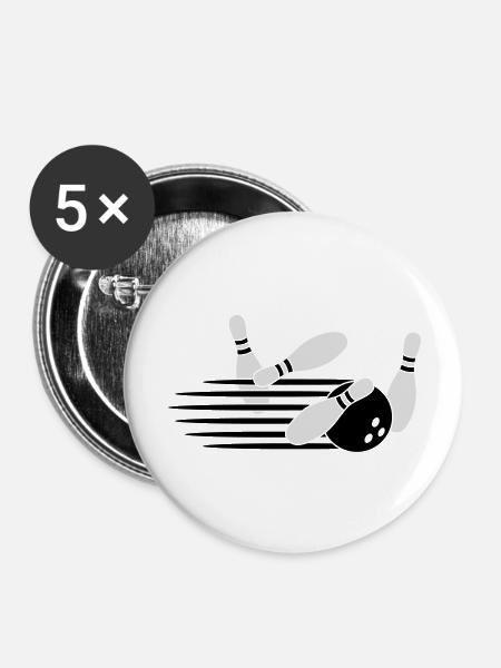 Fast Bowling Throw - Buttons groß 56 mm (5er Pack) - Weiß