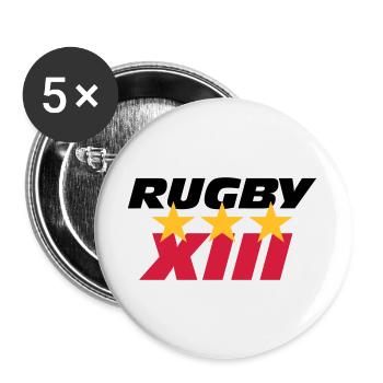 Rugby XIII - Buttons large 2.2''/56 mm (5-pack) - white - Front