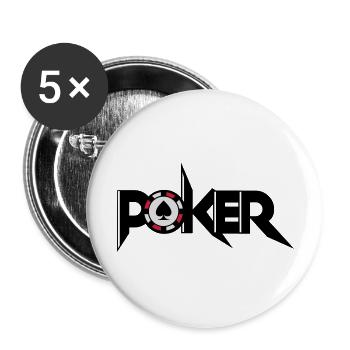 pokers - Buttons large 2.2''/56 mm (5-pack) - white - Front