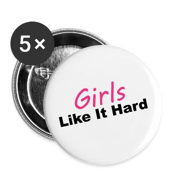 Girls - Buttons groß 56 mm (5er Pack) - Weiß - Vorne