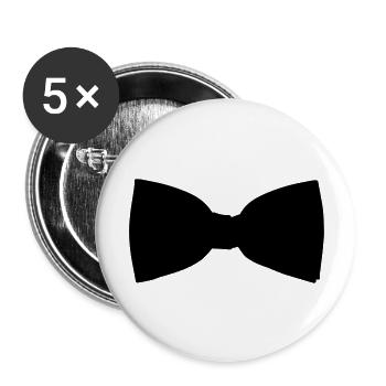 Fliege - Buttons groß 56 mm (5er Pack) - Weiß - Vorne